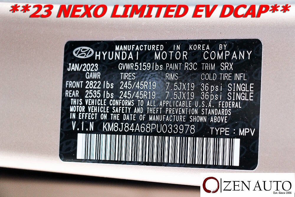 Used 2023 Hyundai Nexo Limited image 62