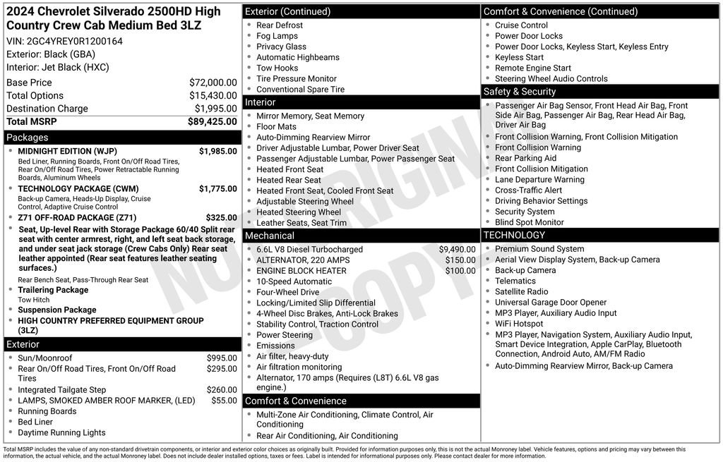 Used 2024 Chevrolet Silverado 2500 High Country w/ Midnight Edition AWD/4WD image 18
