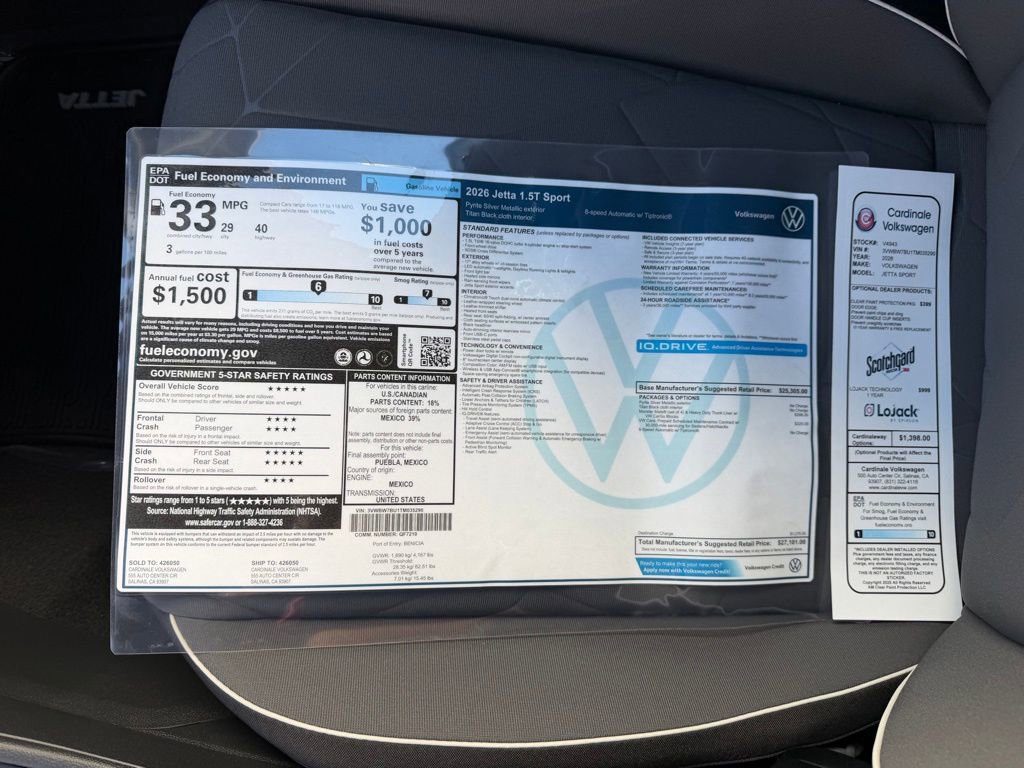 New 2026 Volkswagen Jetta Sport FWD image 28