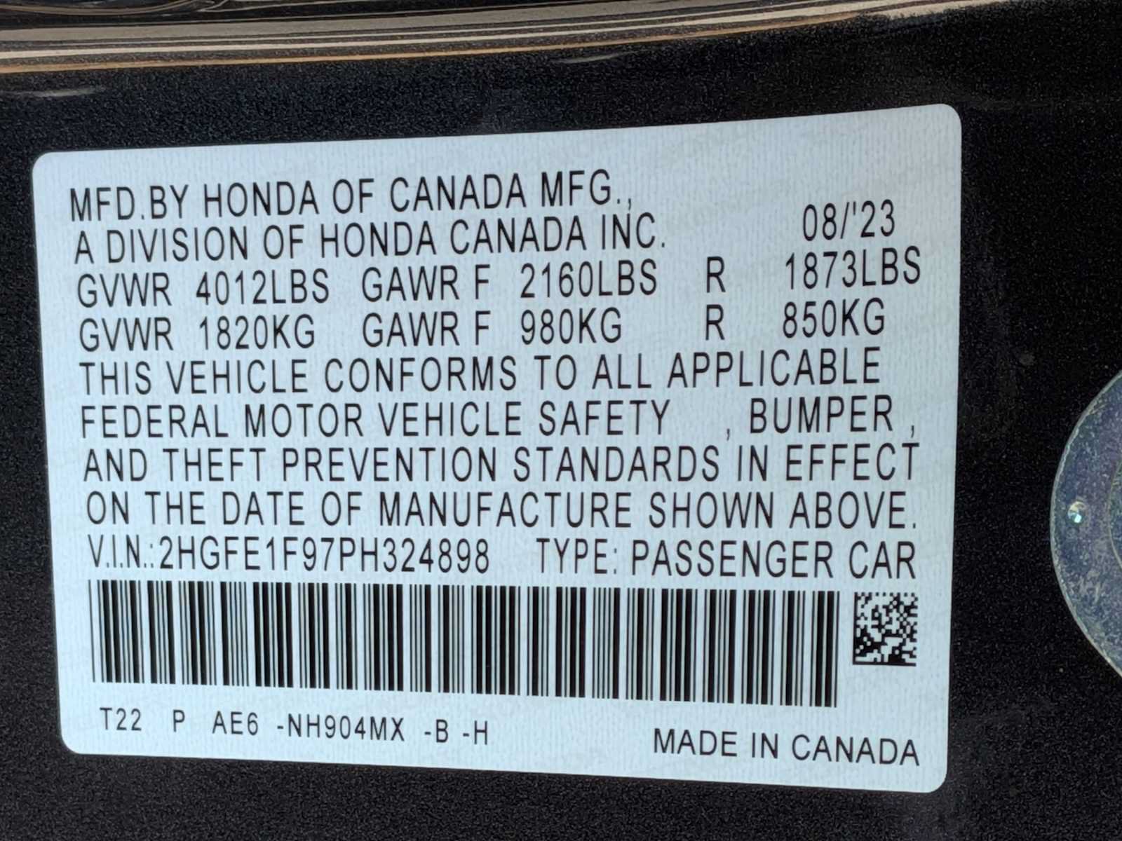 Certified 2023 Honda Civic Touring image 32