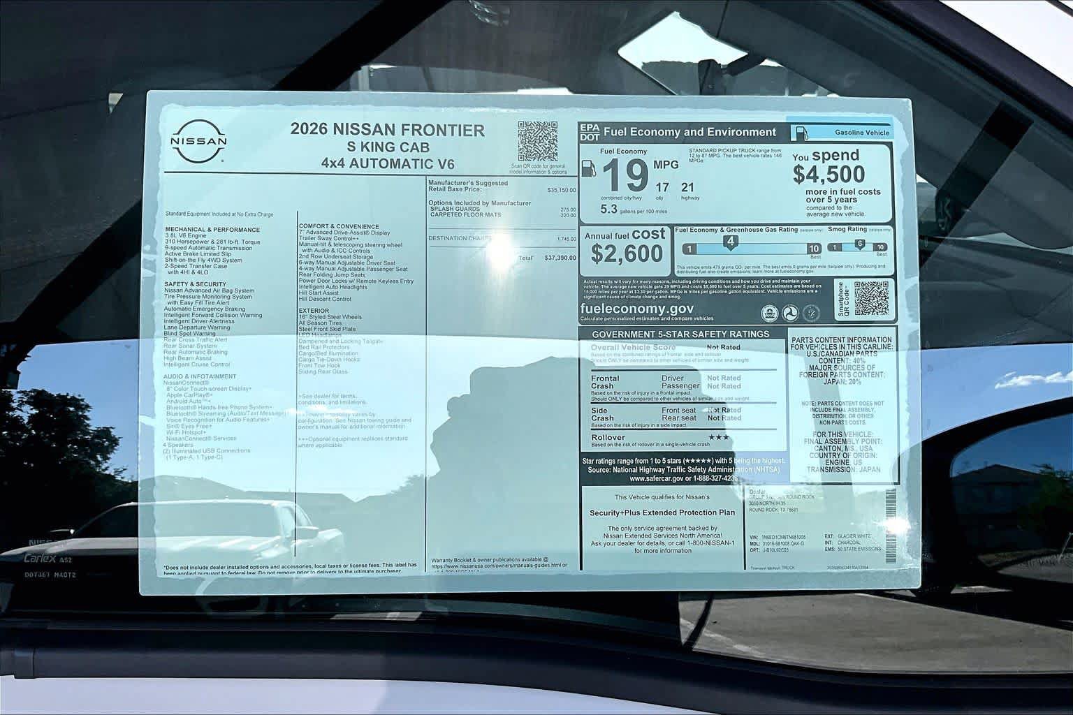 New 2026 Nissan Frontier S AWD/4WD image 19