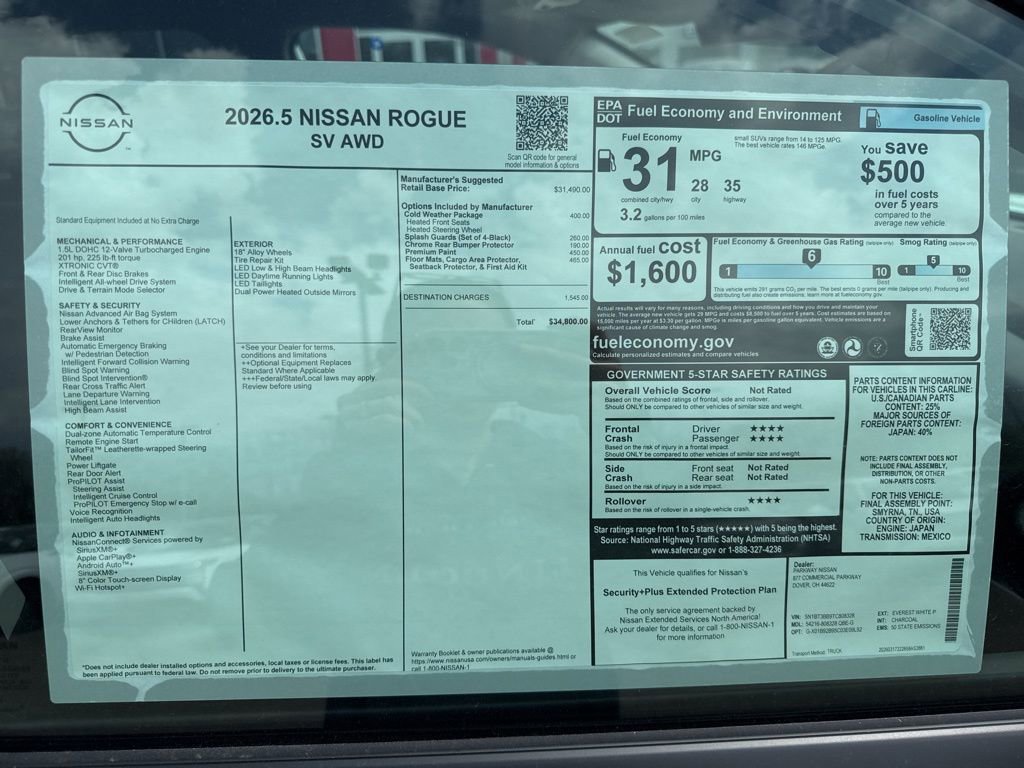 New 2026 Nissan Rogue SV image 40