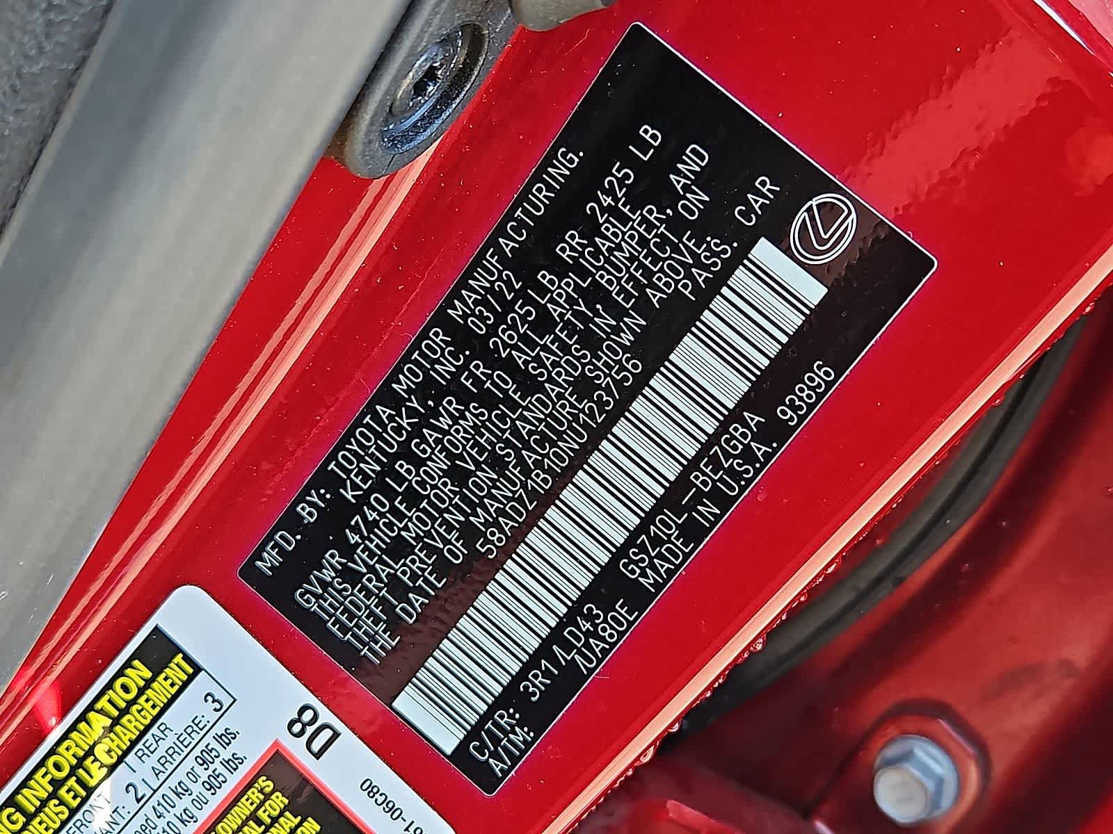 Used 2022 Lexus ES 350 w/ Premium Package FWD image 39