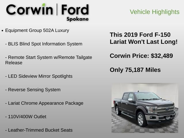 Used 2019 Ford F150 Lariat w/ Equipment Group 502A Luxury AWD/4WD image 6