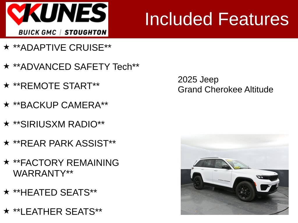Used 2025 Jeep Grand Cherokee Altitude AWD/4WD image 2