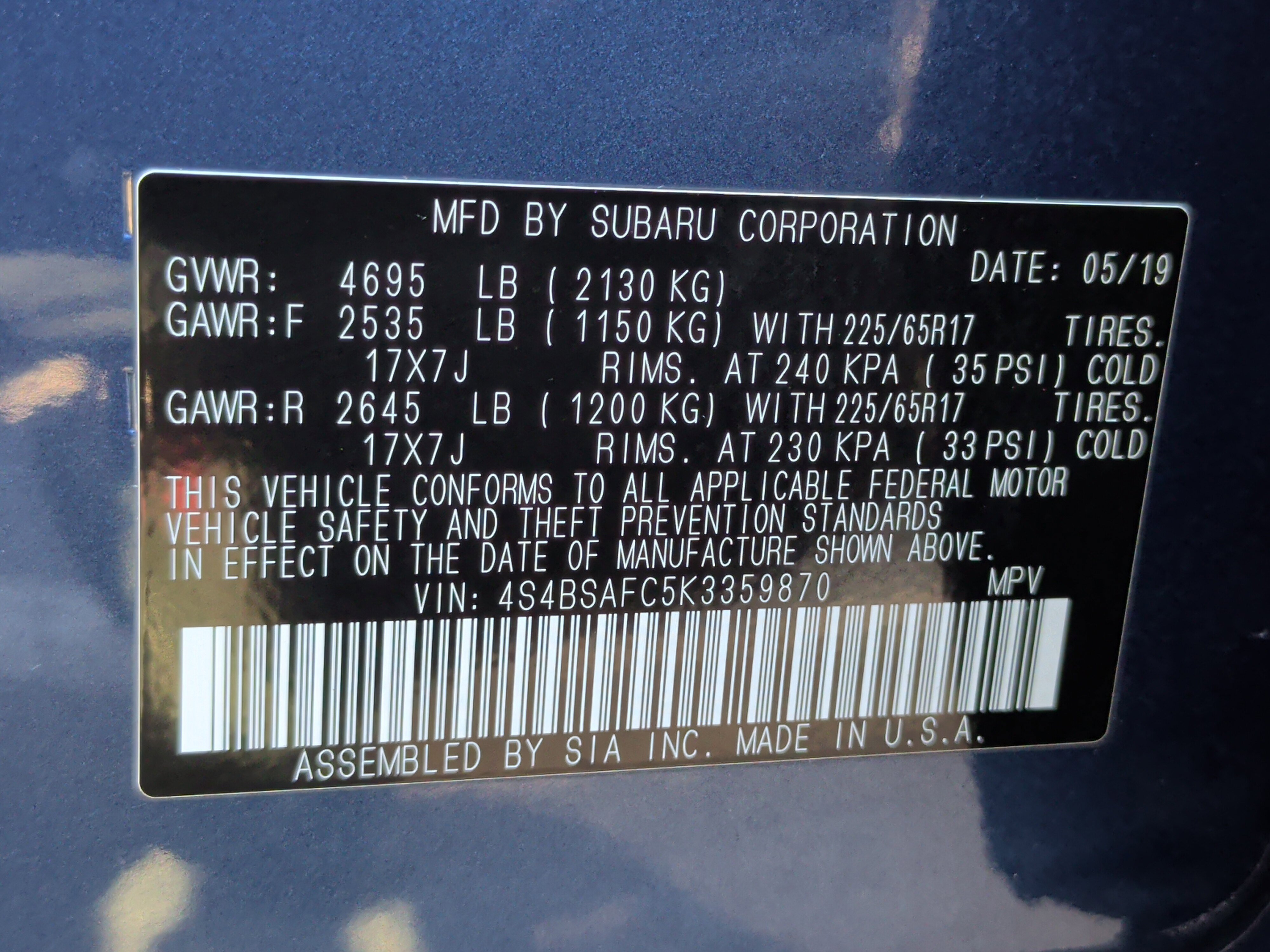 Used 2019 Subaru Outback 2.5i Premium image 40