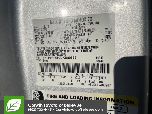 Used 2013 Ford F150 Lariat w/ Lariat Chrome Pkg image 28