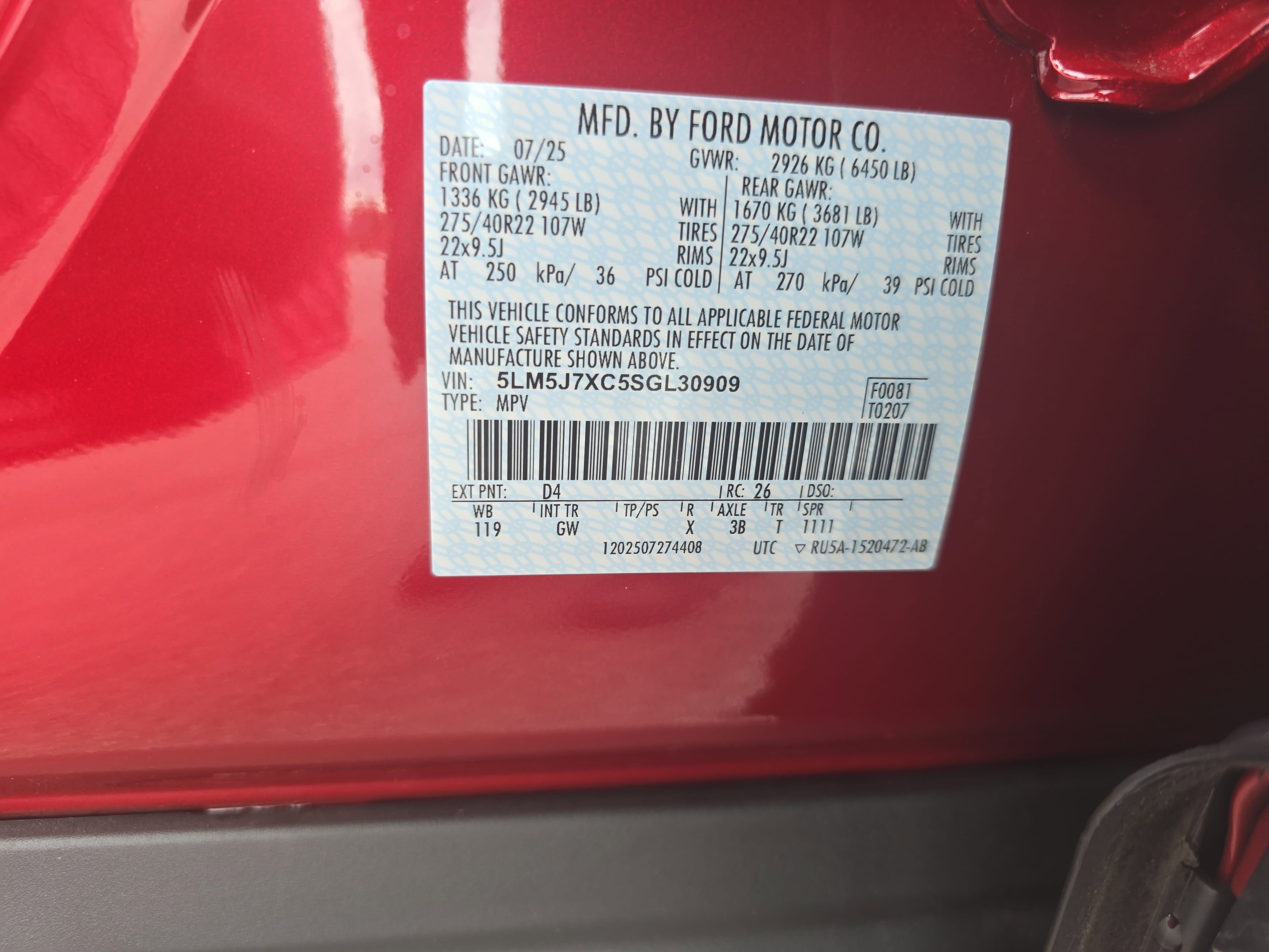 Used 2025 Lincoln Aviator Reserve w/ Equipment Group 201A image 36