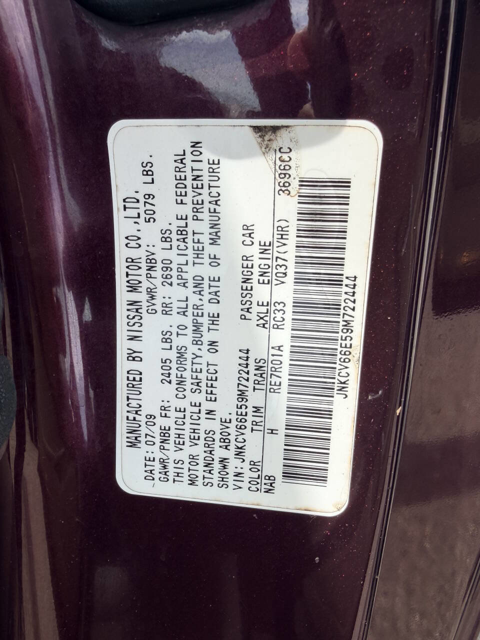Used 2009 INFINITI G37 Convertible w/ Premium Pkg RWD image 15