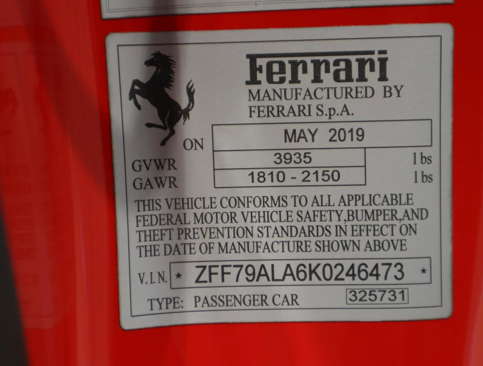 Certified 2019 Ferrari 488 GTB RWD image 40