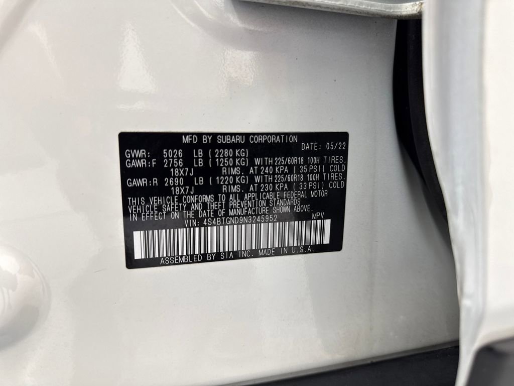 Certified 2022 Subaru Outback Limited XT image 27