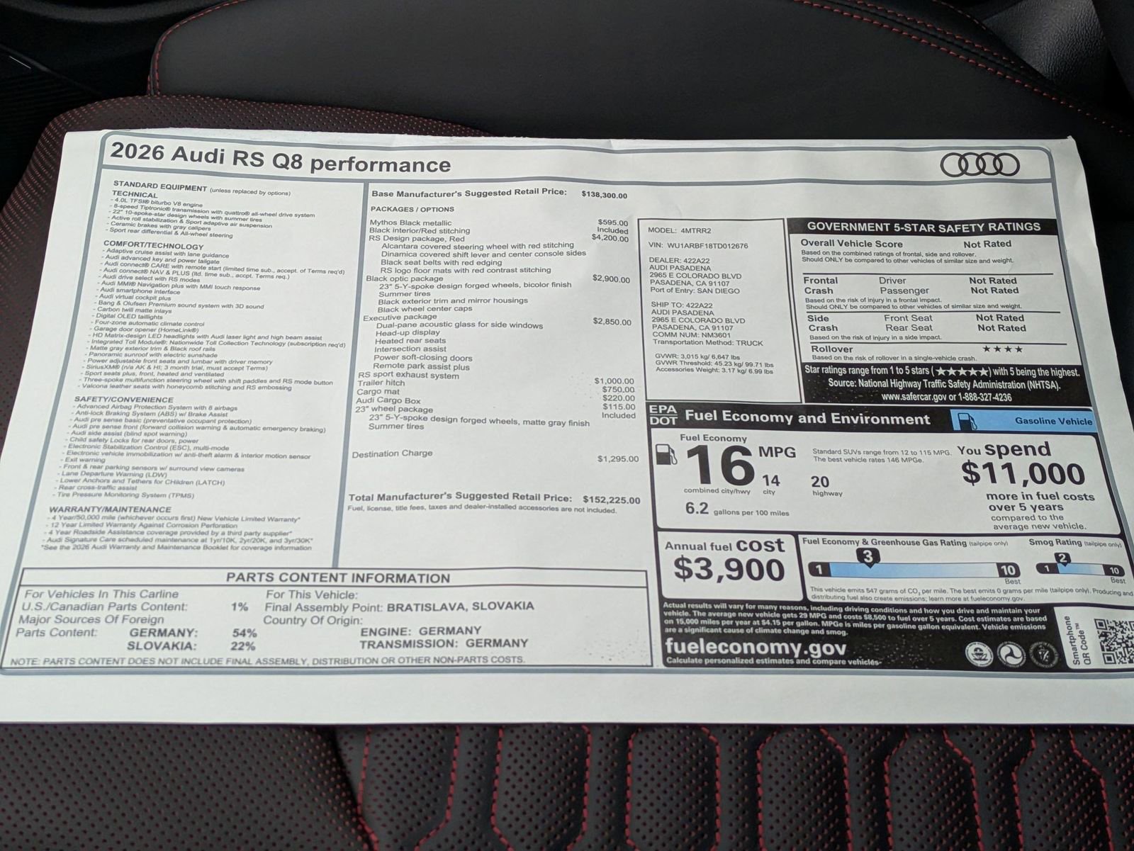 New 2026 Audi RS Q8 performance AWD/4WD image 18