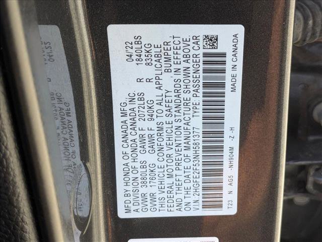 Used 2022 Honda Civic Sport image 24