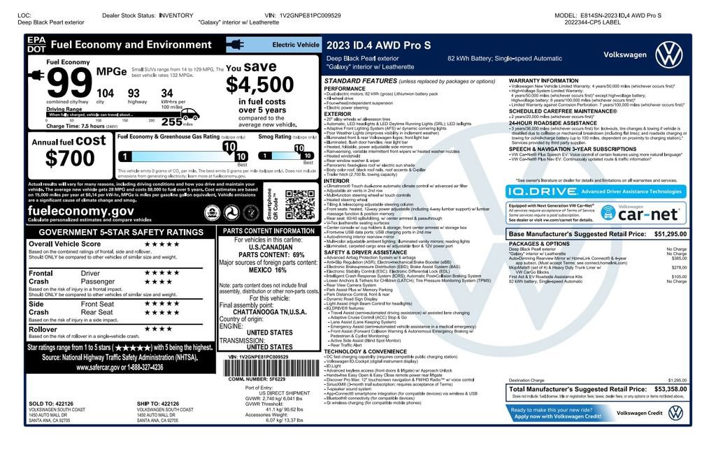 Used 2023 Volkswagen ID.4 Pro S AWD/4WD image 4