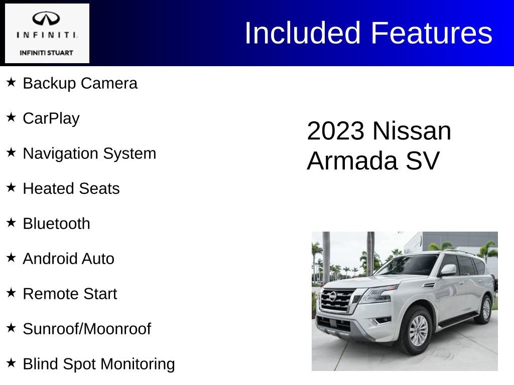 Used 2023 Nissan Armada SV w/ Cargo Package AWD/4WD image 2