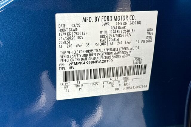 Certified 2022 Ford Edge Titanium w/ Equipment Group 301A image 25