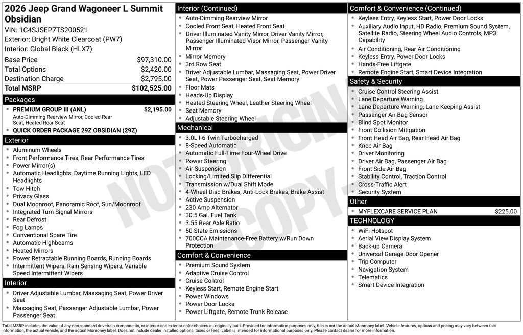 New 2026 Jeep Grand Wagoneer L Summit w/ Premium Group III AWD/4WD image 41