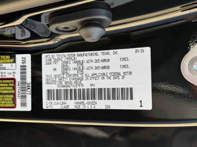 New 2026 Toyota Sequoia 1794 Edition AWD/4WD image 39