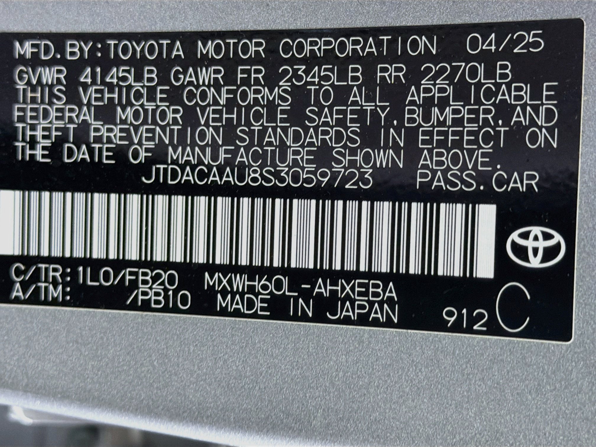 Used 2025 Toyota Prius LE FWD image 12