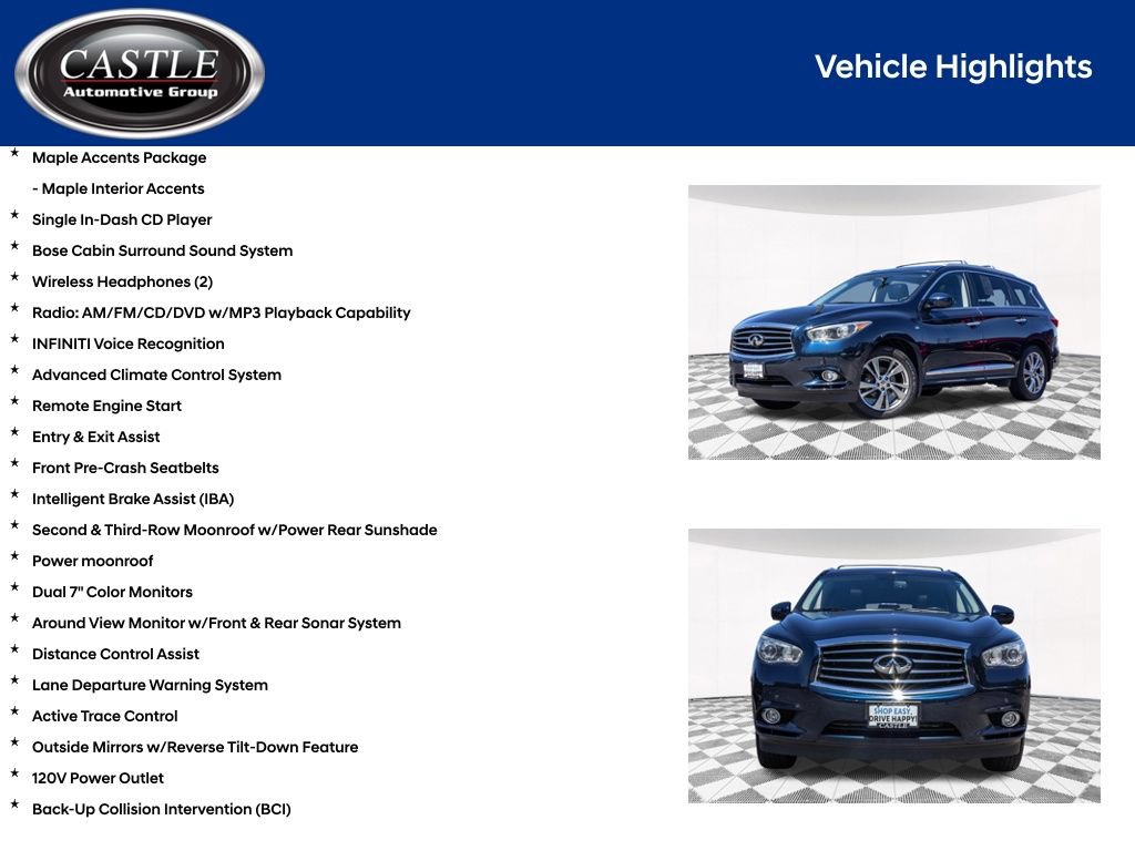 Used 2015 INFINITI QX60 Luxe w/ Deluxe Touring Package AWD/4WD image 10