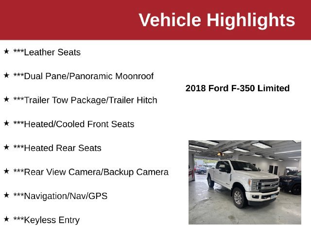 Used 2018 Ford F350 Limited AWD/4WD image 10
