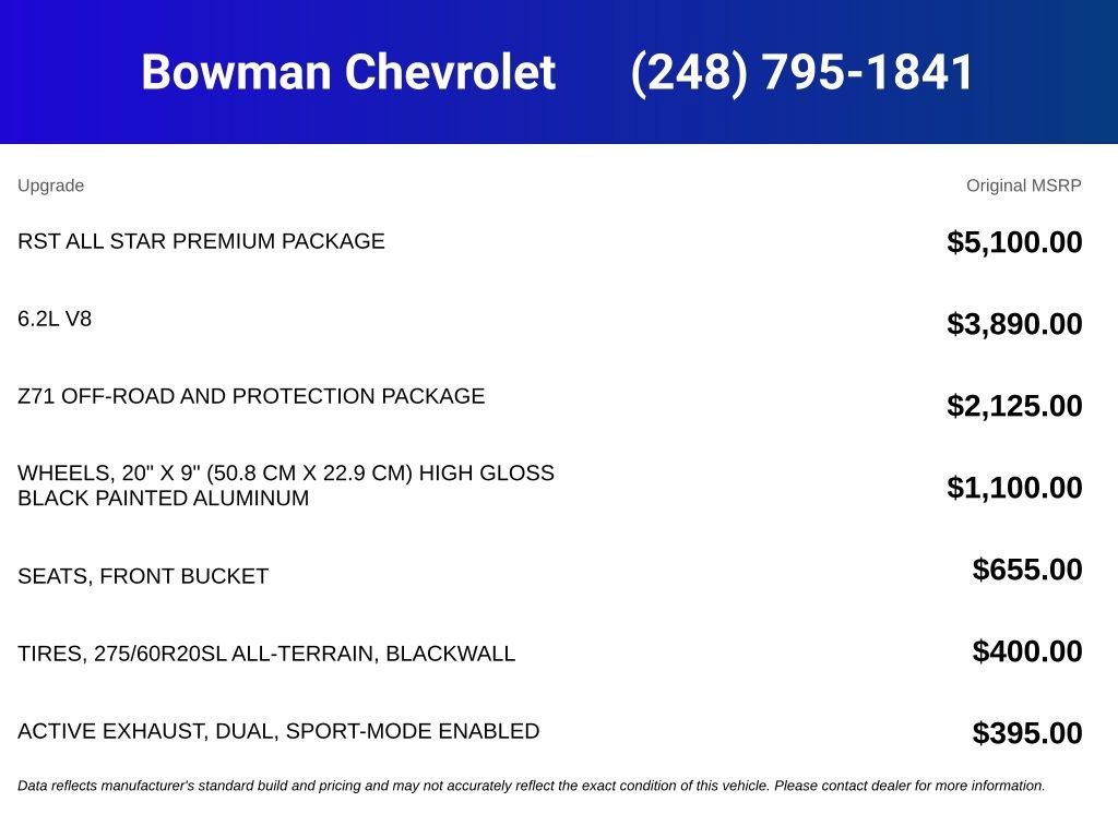 New 2026 Chevrolet Silverado 1500 RST w/ RST All Star Premium Package AWD/4WD image 5
