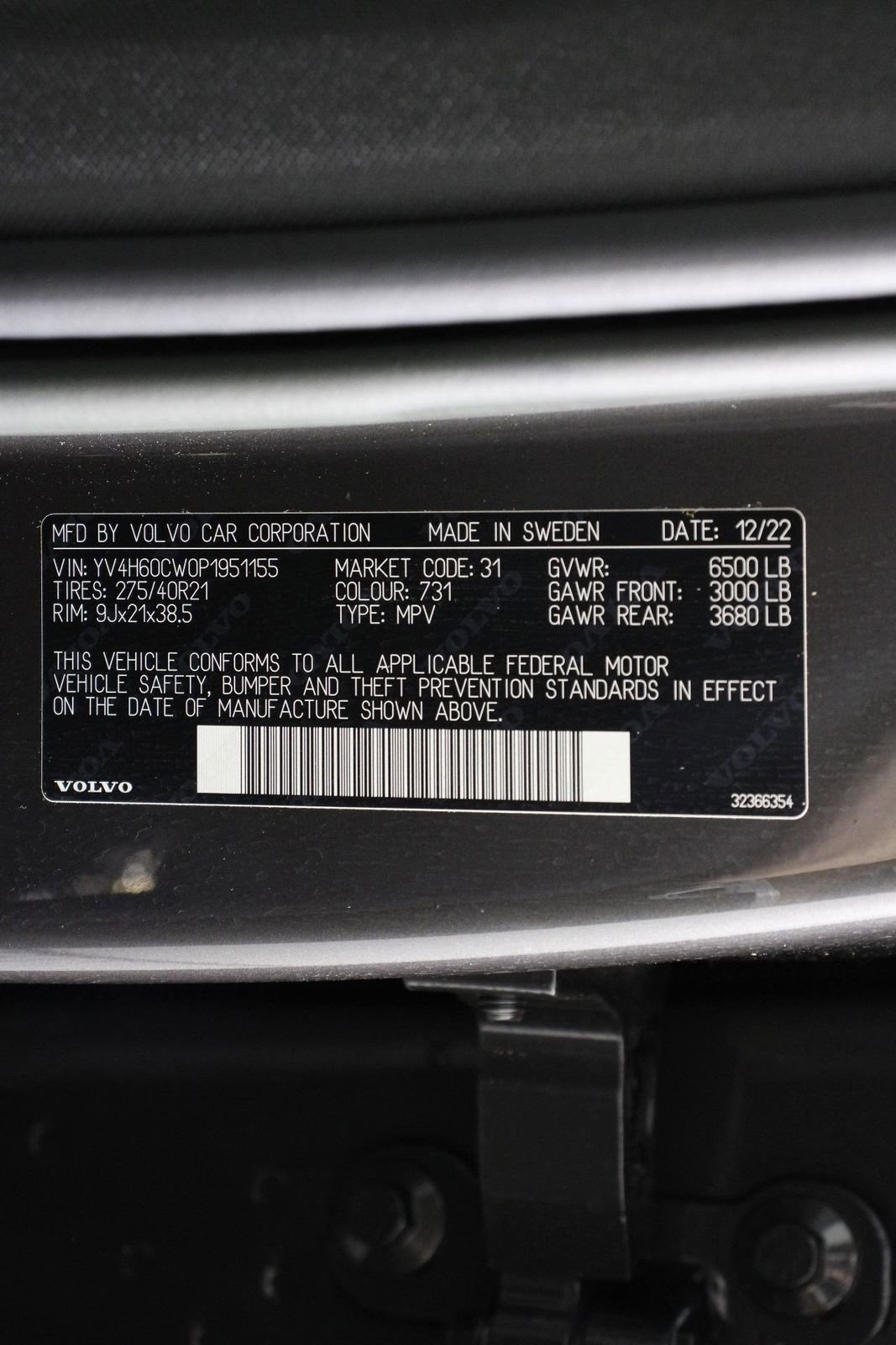 Certified 2023 Volvo XC90 T8 Plus w/ Protection Package Premier image 16