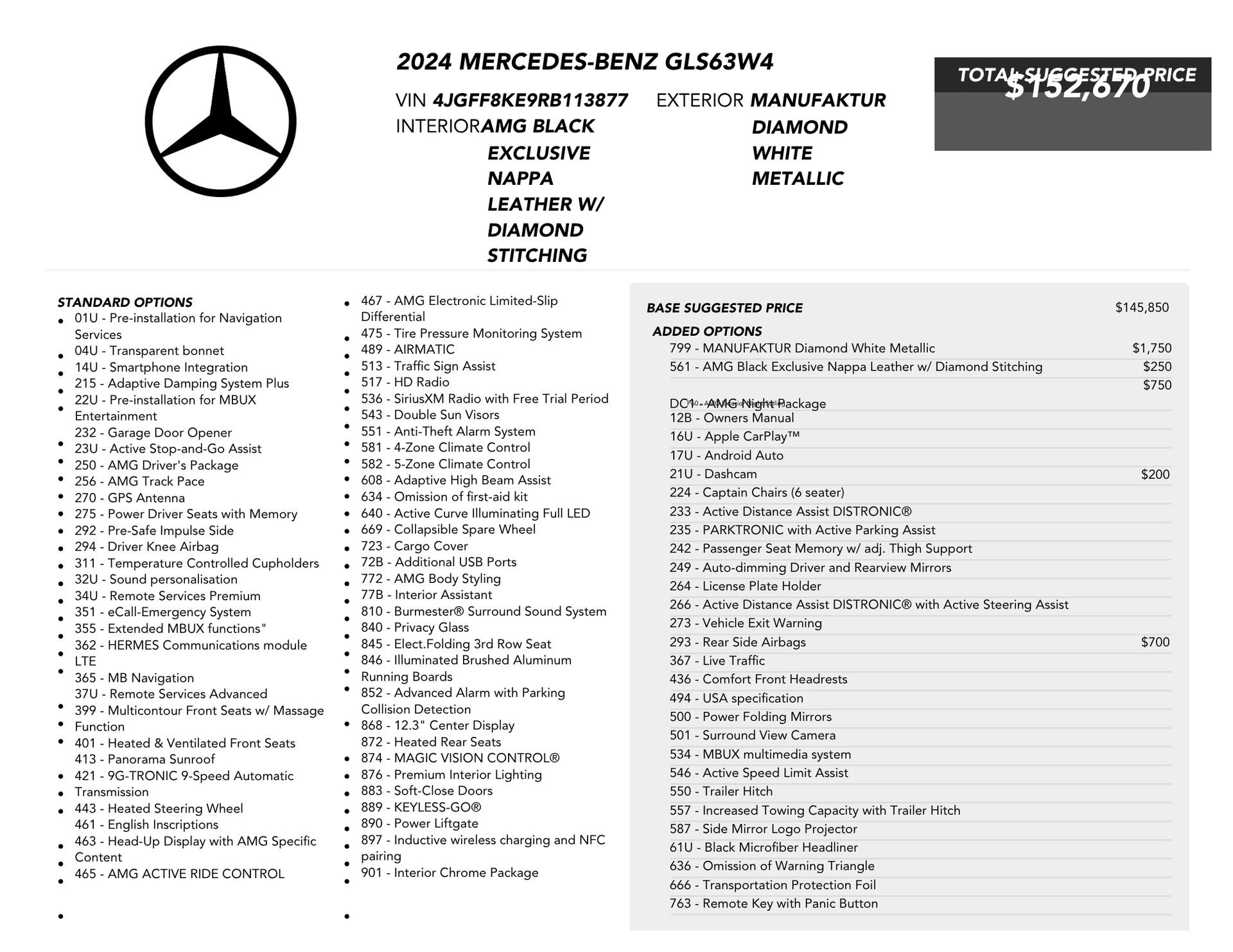 Used 2024 Mercedes-Benz GLS 63 AMG 4MATIC w/ AMG Night Package image 91