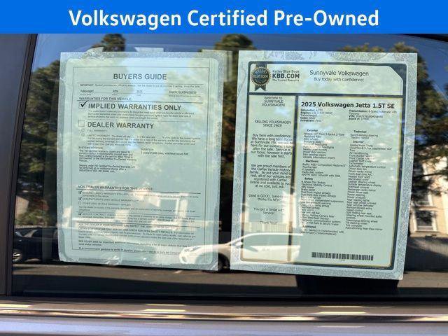 Used 2025 Volkswagen Jetta SE w/ Sunroof Package FWD image 35
