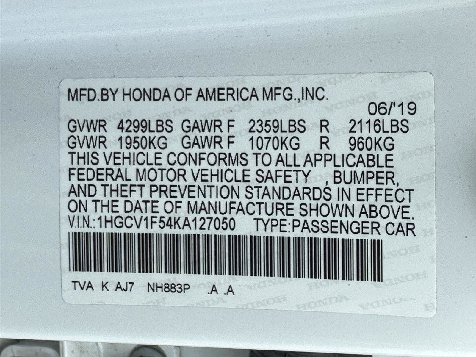 Used 2019 Honda Accord EX-L image 14