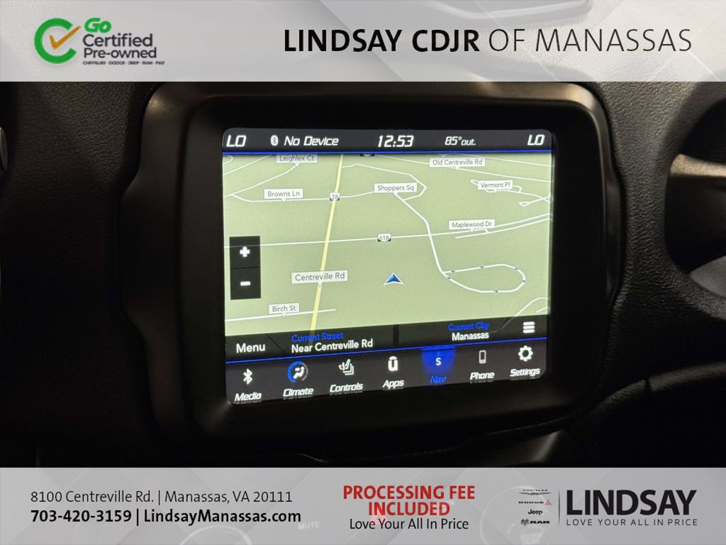 Certified 2020 Jeep Renegade Trailhawk w/ UConnect 8.4 Nav Group AWD/4WD image 12