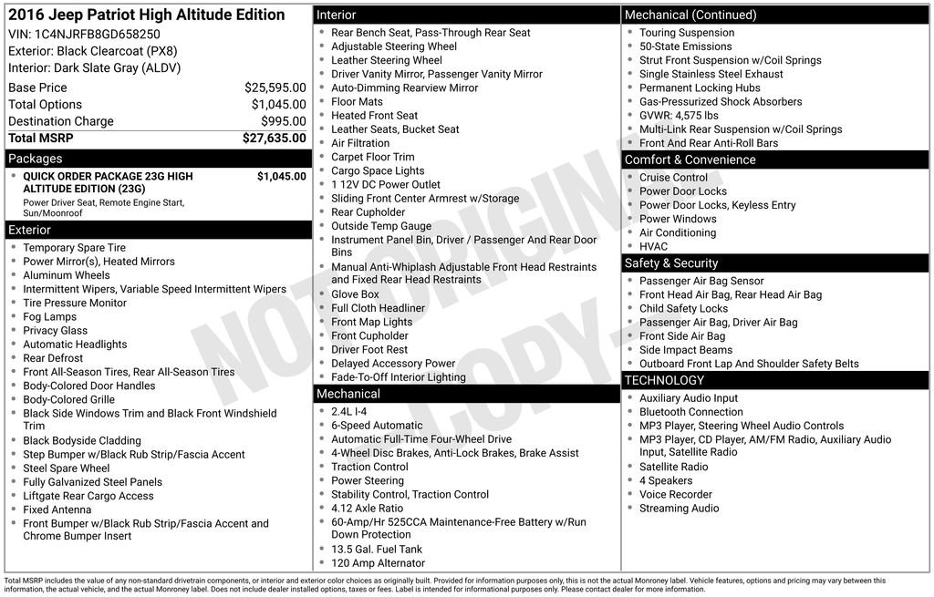 Used 2016 Jeep Patriot High Altitude AWD/4WD image 26