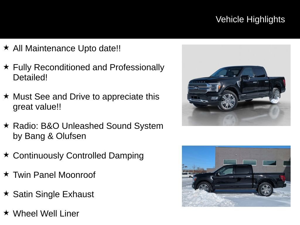 Certified 2024 Ford F150 Platinum w/ Equipment Group 703A Plus image 26