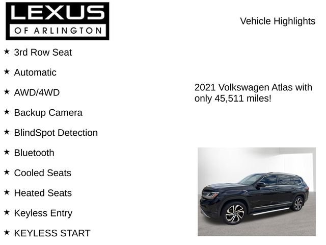 Used 2021 Volkswagen Atlas SEL Premium AWD/4WD image 7
