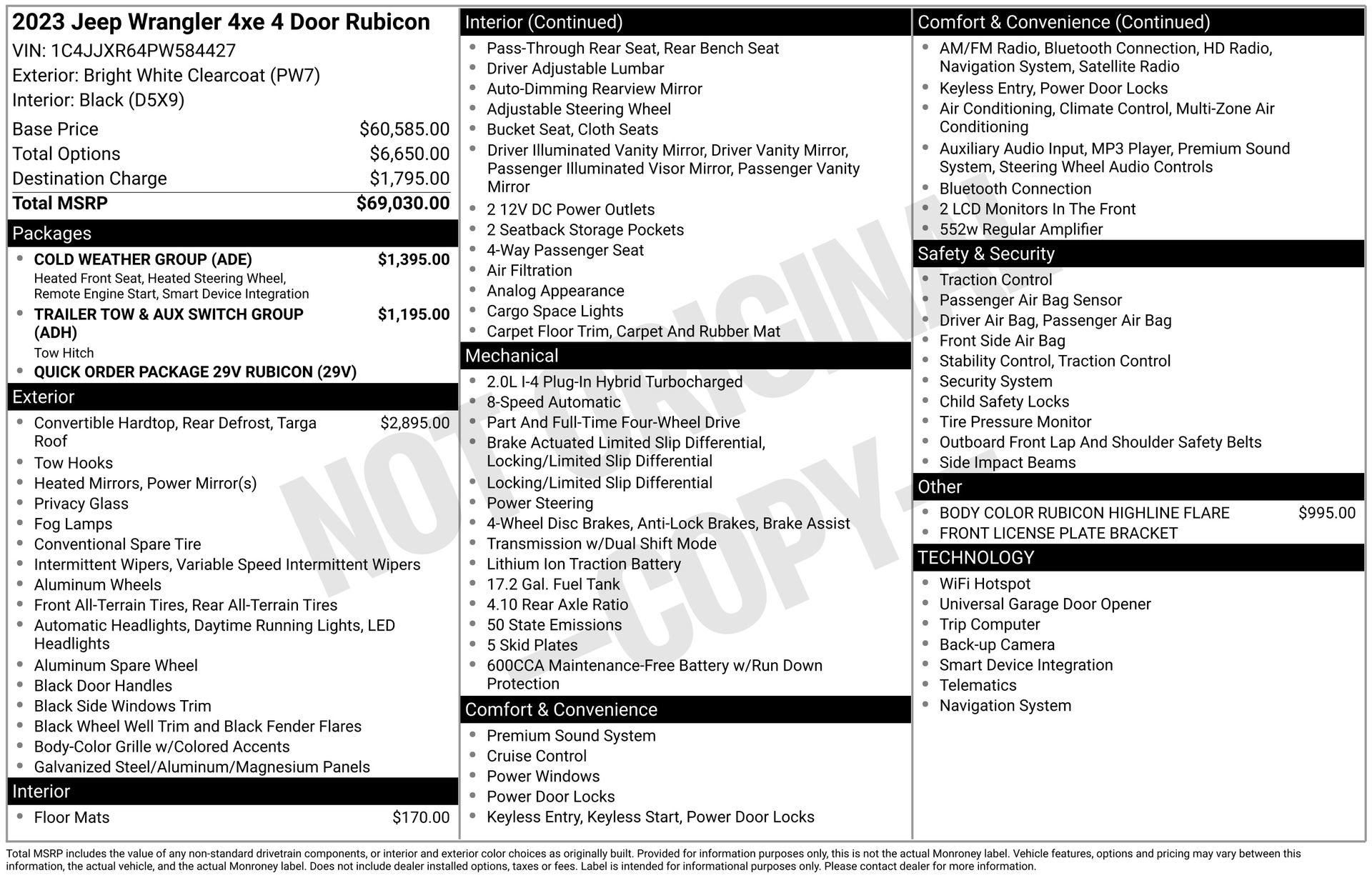 Used 2023 Jeep Wrangler Unlimited Rubicon 4xe w/ Cold Weather Group image 45