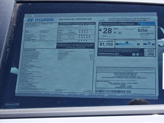 New 2026 Hyundai Kona SEL Premium FWD image 15