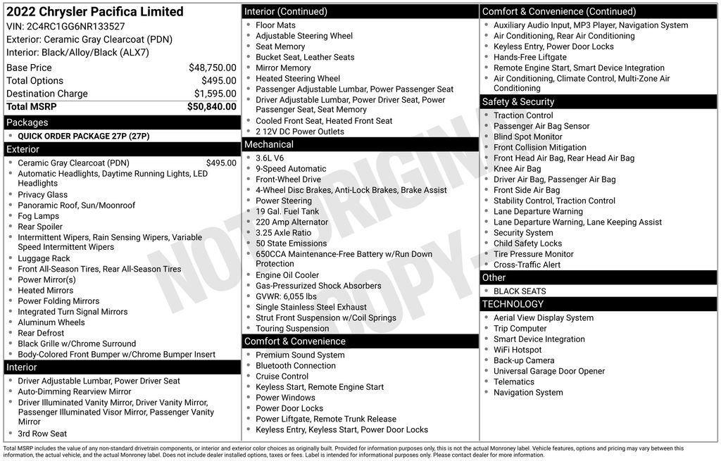 Used 2022 Chrysler Pacifica Limited image 6