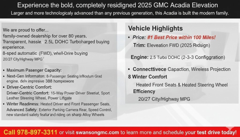 New 2025 GMC Acadia Elevation image 2