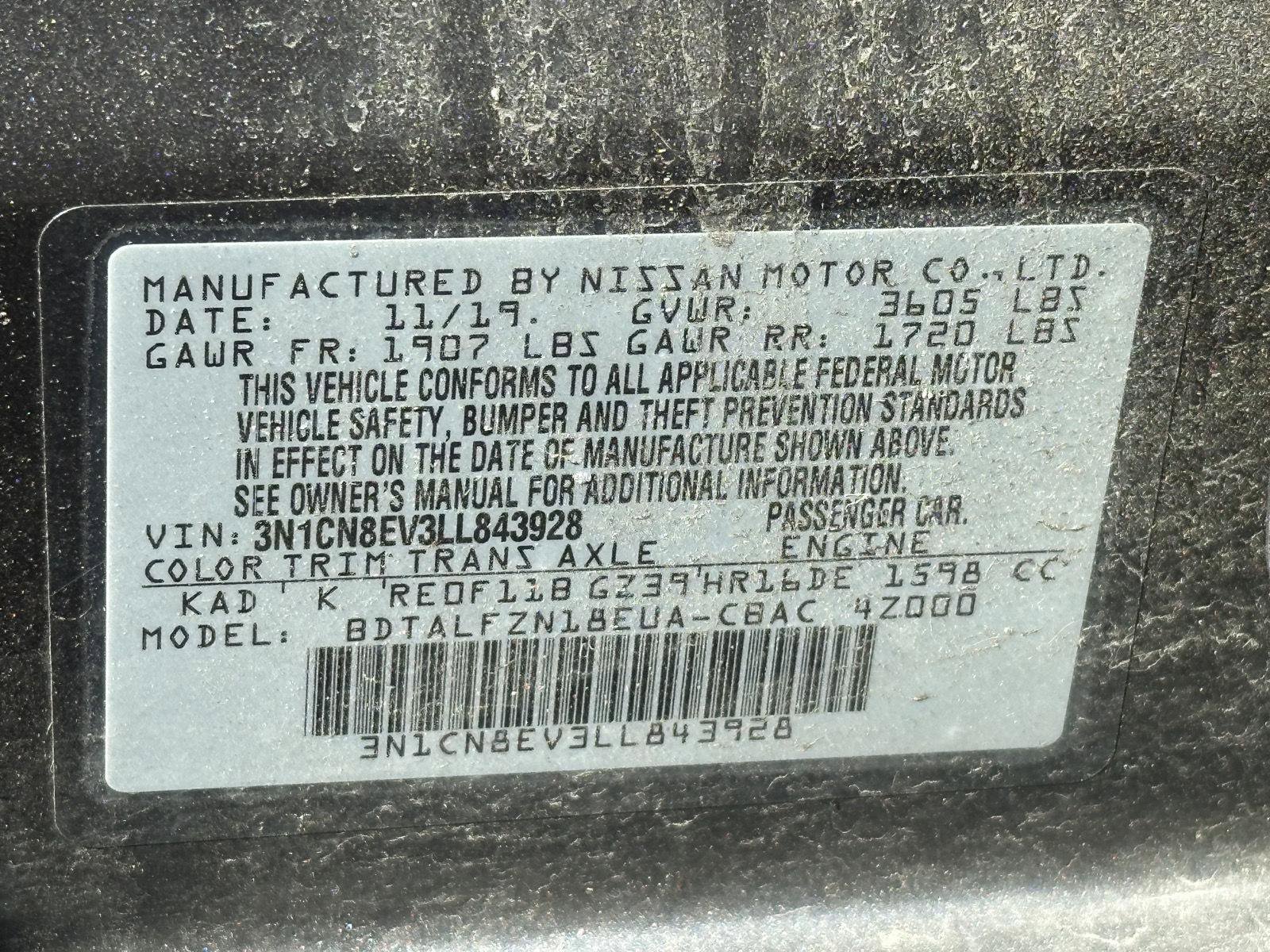 Used 2020 Nissan Versa SV FWD image 15