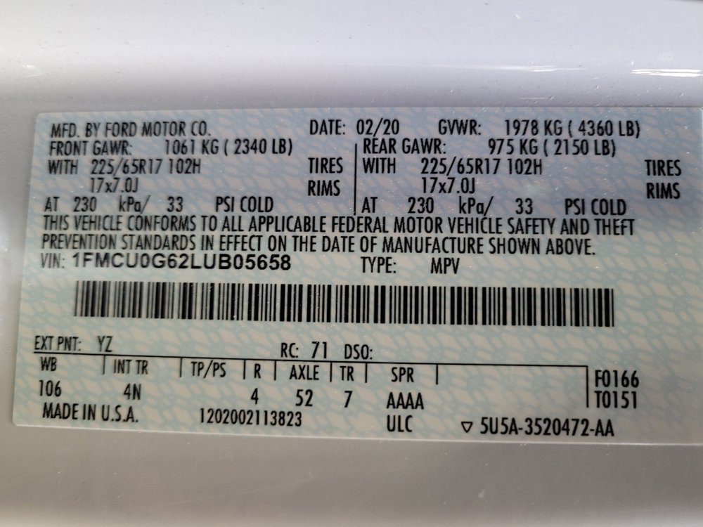 Used 2020 Ford Escape SE FWD image 33