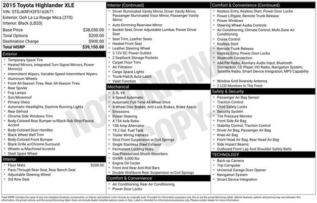 Used 2015 Toyota Highlander XLE AWD/4WD image 4