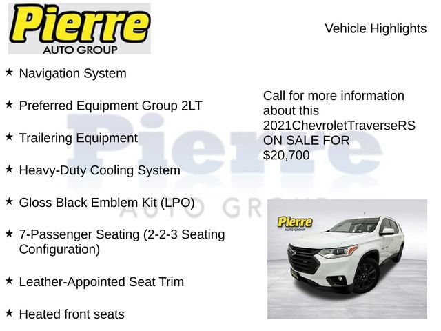 Used 2021 Chevrolet Traverse RS image 7