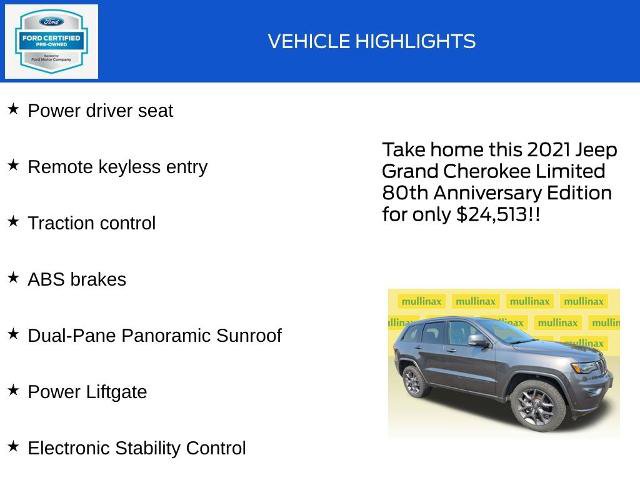 Used 2021 Jeep Grand Cherokee Limited w/ Quick Order Package 28K 80th AWD/4WD image 19