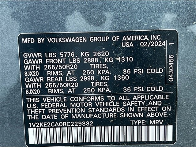 New 2024 Volkswagen Atlas Cross Sport SE image 30