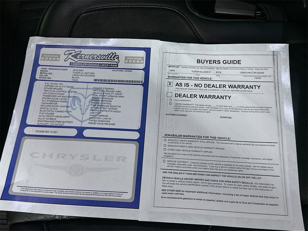 Used 2018 GMC Yukon XL Denali w/ Enhanced Security Package image 38