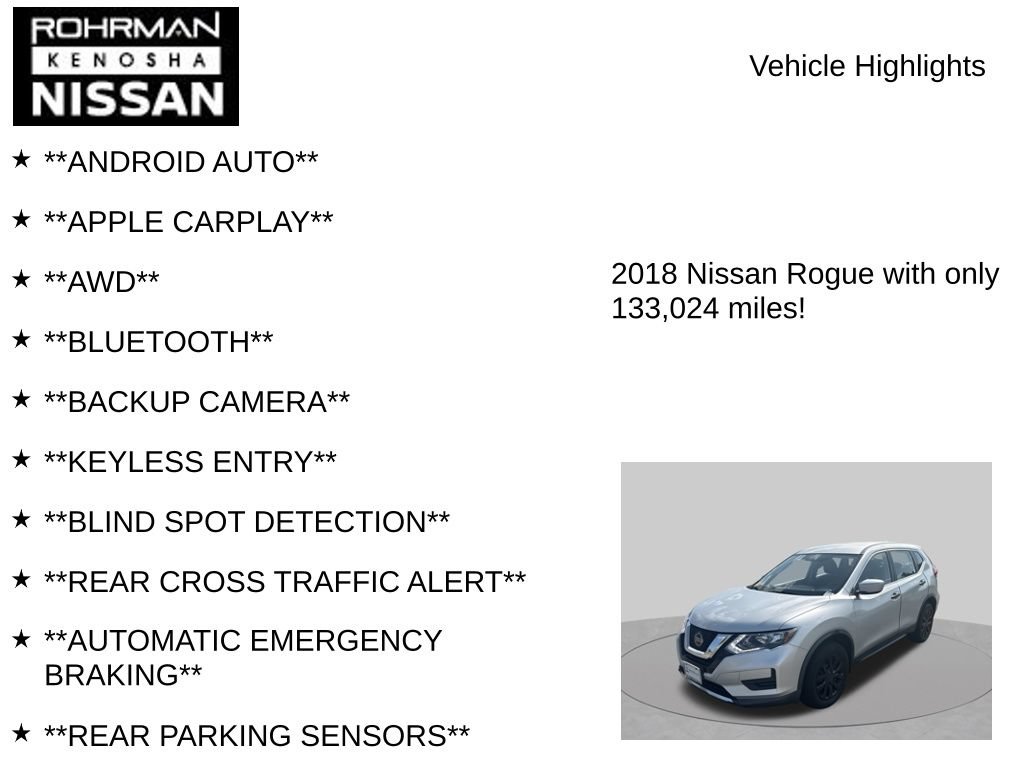 Used 2018 Nissan Rogue S AWD/4WD image 7