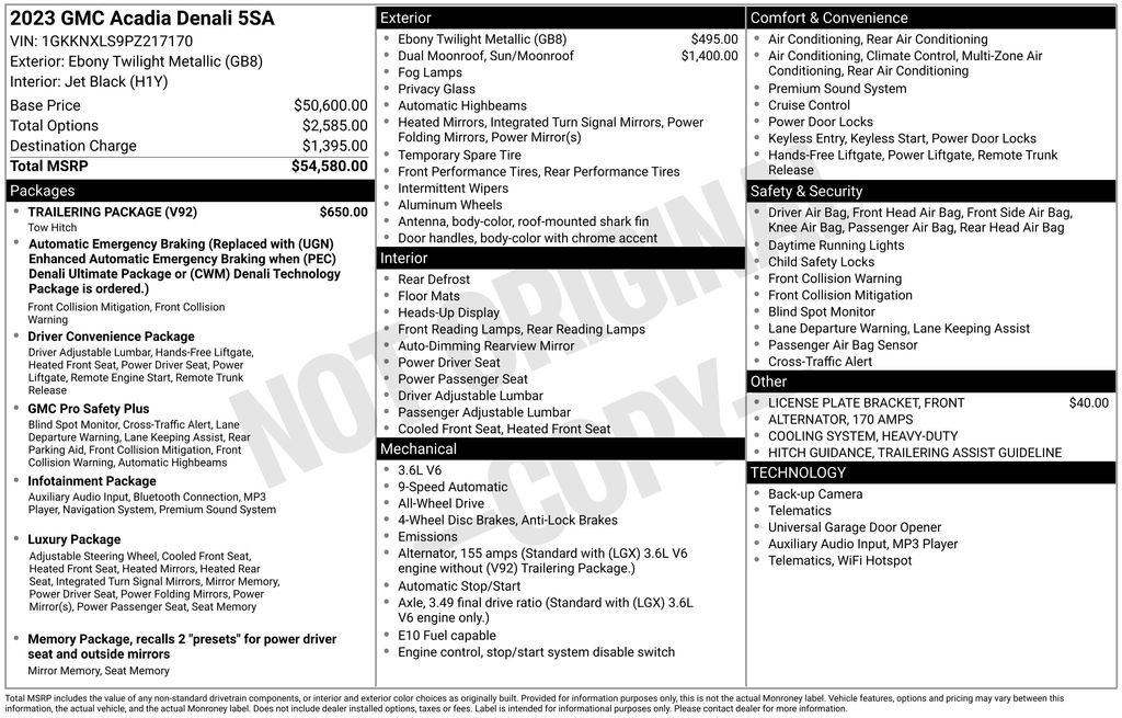 Certified 2023 GMC Acadia Denali w/ Trailering Package image 5