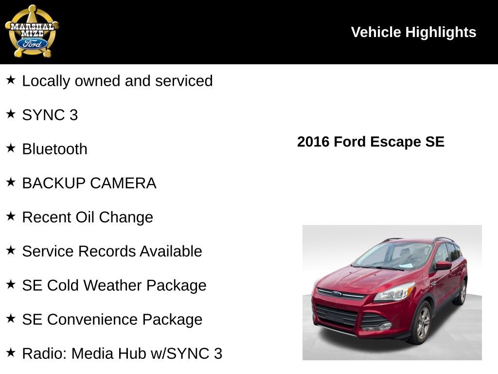 Used 2016 Ford Escape SE w/ Equipment Group 201A FWD image 2