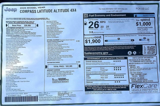 New 2026 Jeep Compass Latitude image 14