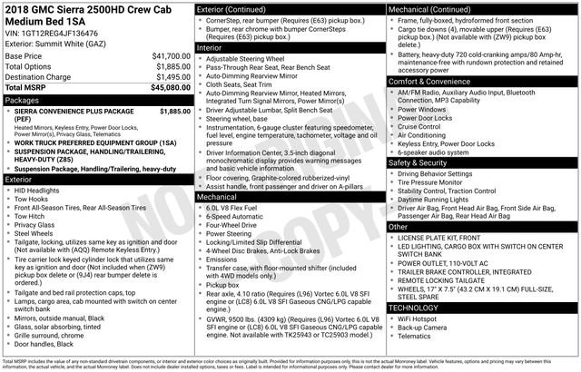 Used 2018 GMC Sierra 2500 4x4 Crew Cab image 9